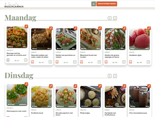 digitale maaltijdplanner