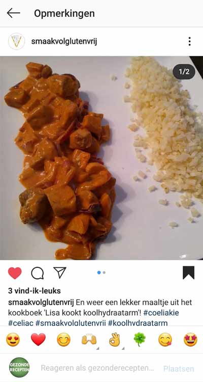 Kip stroganoff met bloemkoolrijst