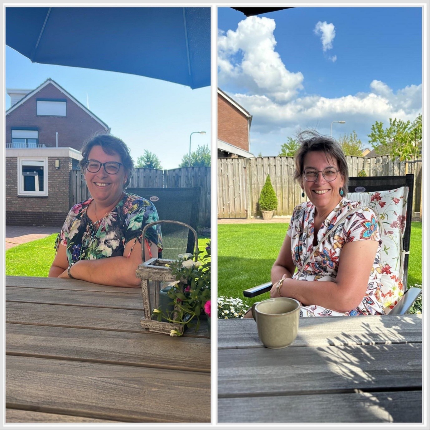 Marian voor en na afvallen