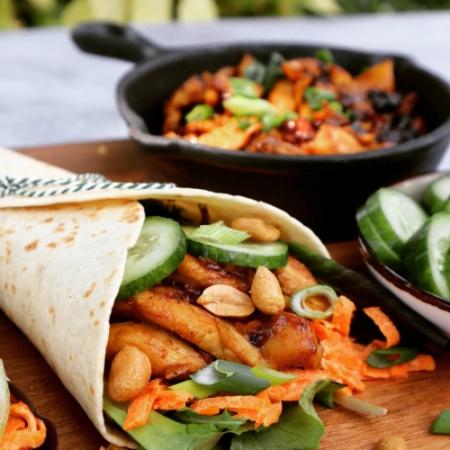 Chicken teriyaki wraps