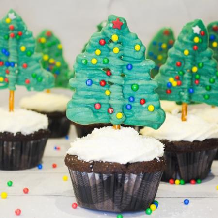 Kerstboompjes choco muffin