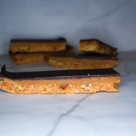 Pecan karamel reepjes